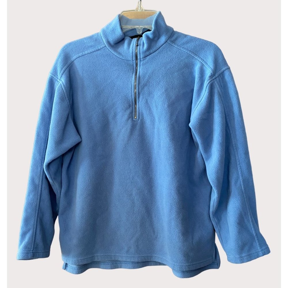 Patagonia Women's Small Long Sleeve 1/4 Zip Light Blue Pullover Fleece Top